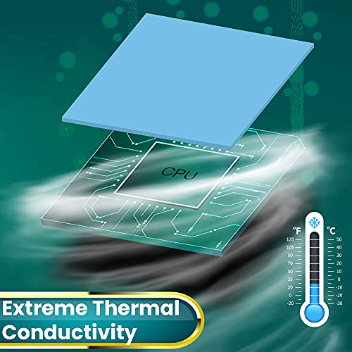 Nab Cooling Thermal Pad 15 W/Mk, 90X50X Heat Resistance, Non-Conductive, High-Temperature Resistance, Silicone Thermal Pads For Laptop, Heatsink, Gpu, Cpu, Led & Ps4 (90X50X2.0) #TOP6