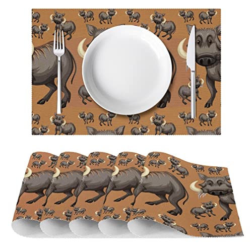 Set de table Warthogs rectangulaire antidérapant résistant chaleur x6 - 3