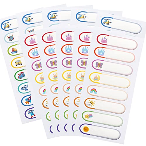 Image of Name Labels for Kids Stuff, Waterproof Daycare Labels for Baby Bottles, 80 PCS Personalized Name Tag Stickers for Water Bottles, School Supplies, Sippy Cup, Dishwasher Safe, Self Laminating