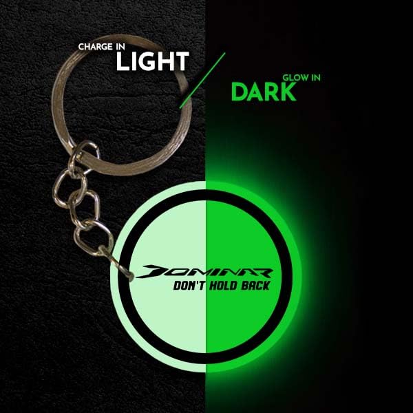 Image of Mi Glow Store Glow in Dark Keychain for Bike Men | Gift for Man | Bike Accessories | Charges in Light Glows in Dark | Key chain for Bike