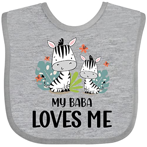 inktastic Zebra My Baba Loves Me Baby Bib