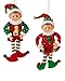 Kurt Adler 12" Stuffed Elf Christmas Ornament 2 Assorted