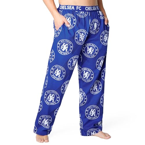 Chelsea FC Mens Pyjamas - Comfy Nightwear Pyjama Bottoms for Men Teenagers Lounge Wear Cotton PJs Gifts for Men