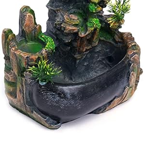 CHFUNE Zimmerbrunnen mit Grüner Pflanze