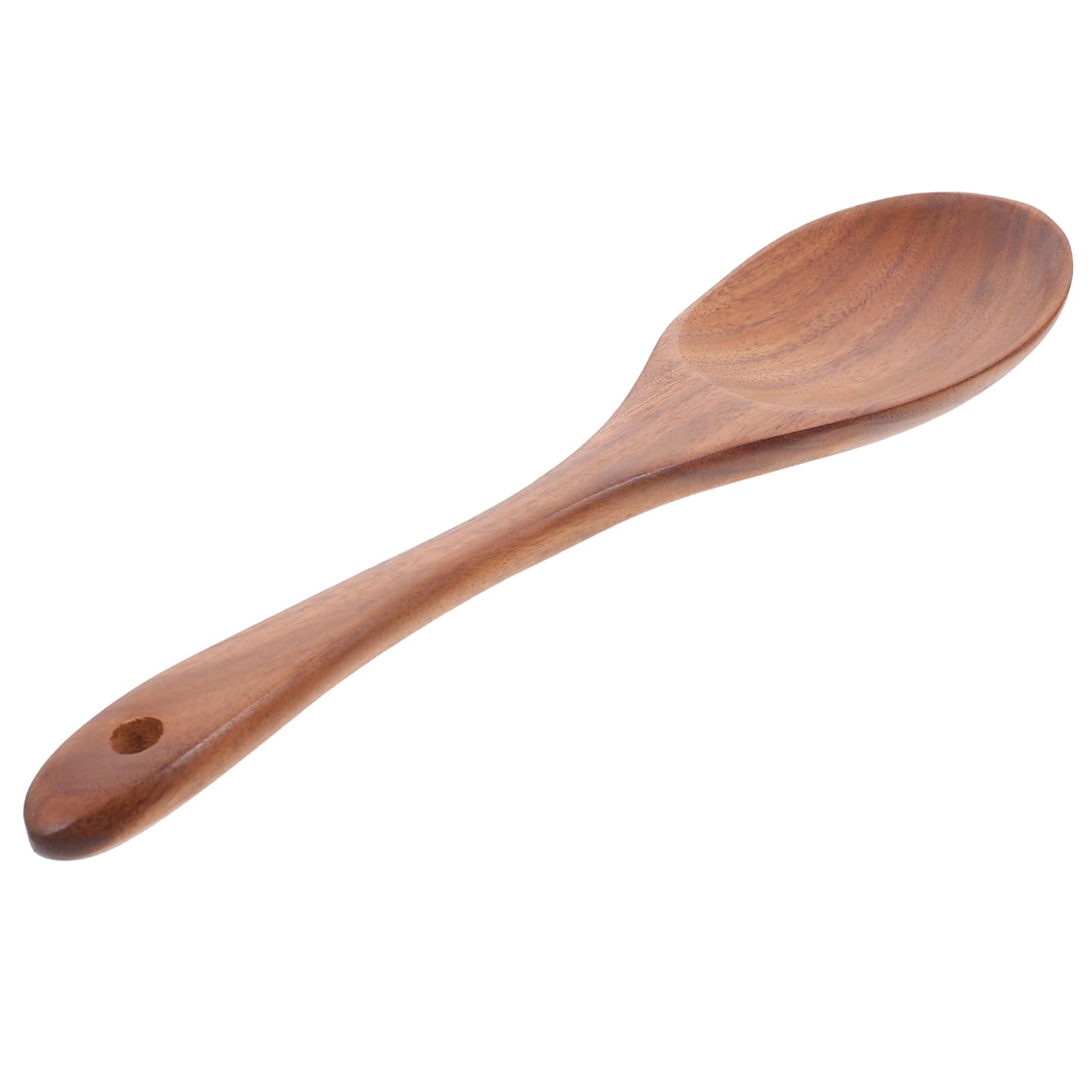MOLUCKFU Acacia Wood Salad Spoon Ramen Spoon Stirring Soup Ladle Non Stick Rice Spatula Kitchen Ladle Rice Server Spoon Pasta Server Asian Soup Spoon Serving Salad Scoops Salad Servers