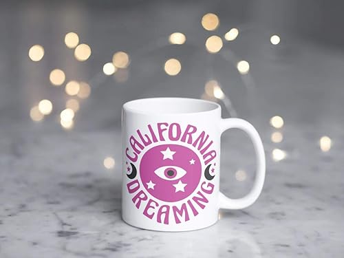 Miniatura 3 de California Dreaming M318 - Taza de café de cerámica blanca de 11 onzas