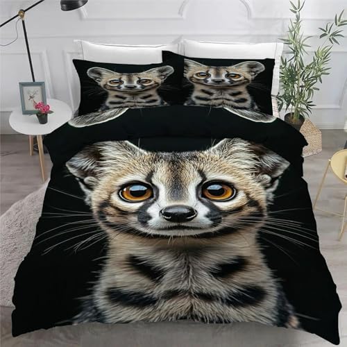 Housse de couette 160x200 animaux en microfibre douce avec fermeture éclair - 6