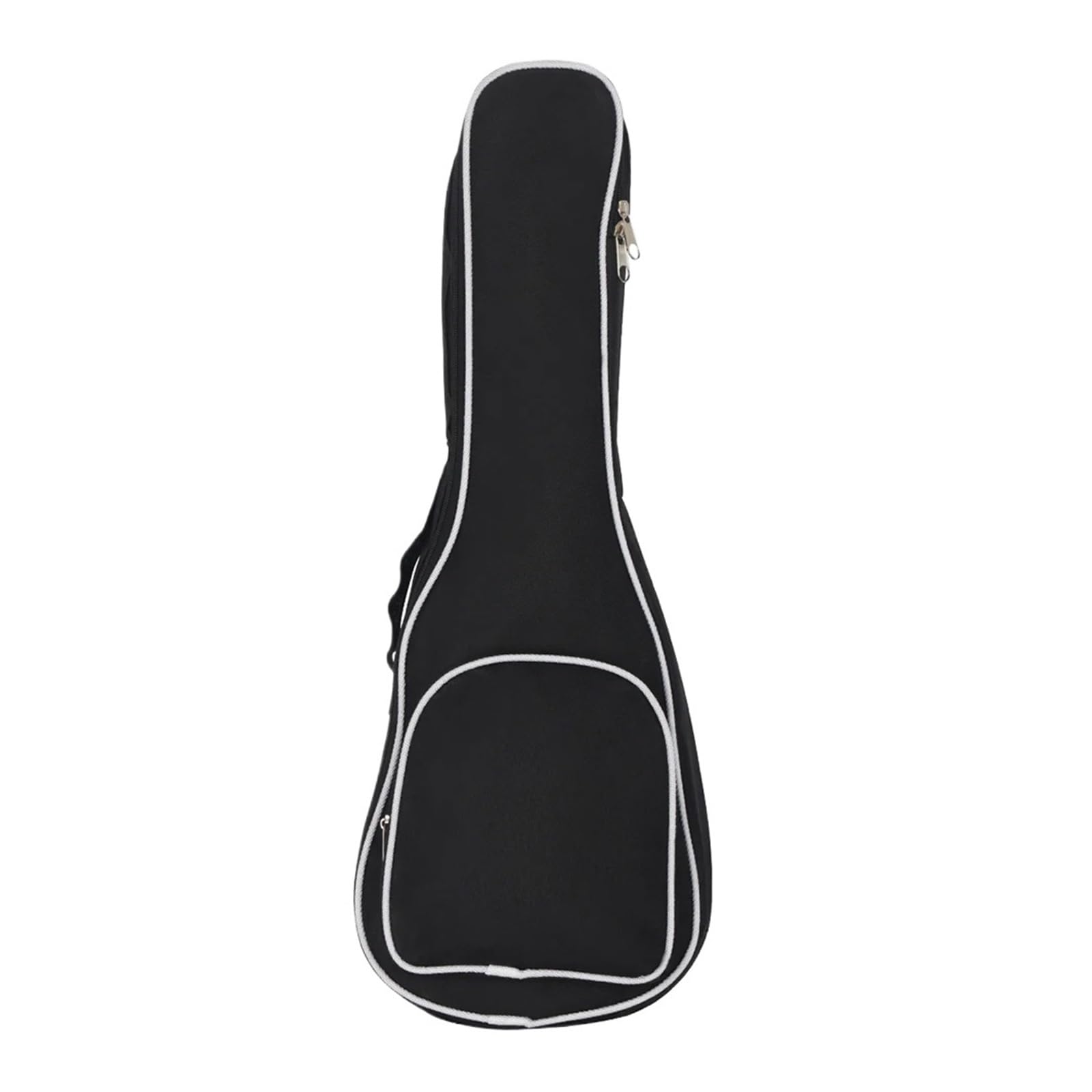 Pokrowiec na gitarę 23-calowy wyściełany pokrowiec na Ukulele z białymi wykończeniami, czarny Przenośny futerał na gitarę czterostrunową Pogrubiony schowek Plecak z tkaniny Oxford