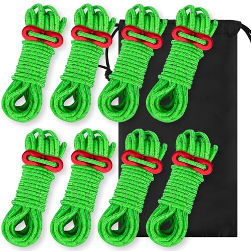JTENG 8 Stück abspannseile abspannleine zeltseil mit Einem...