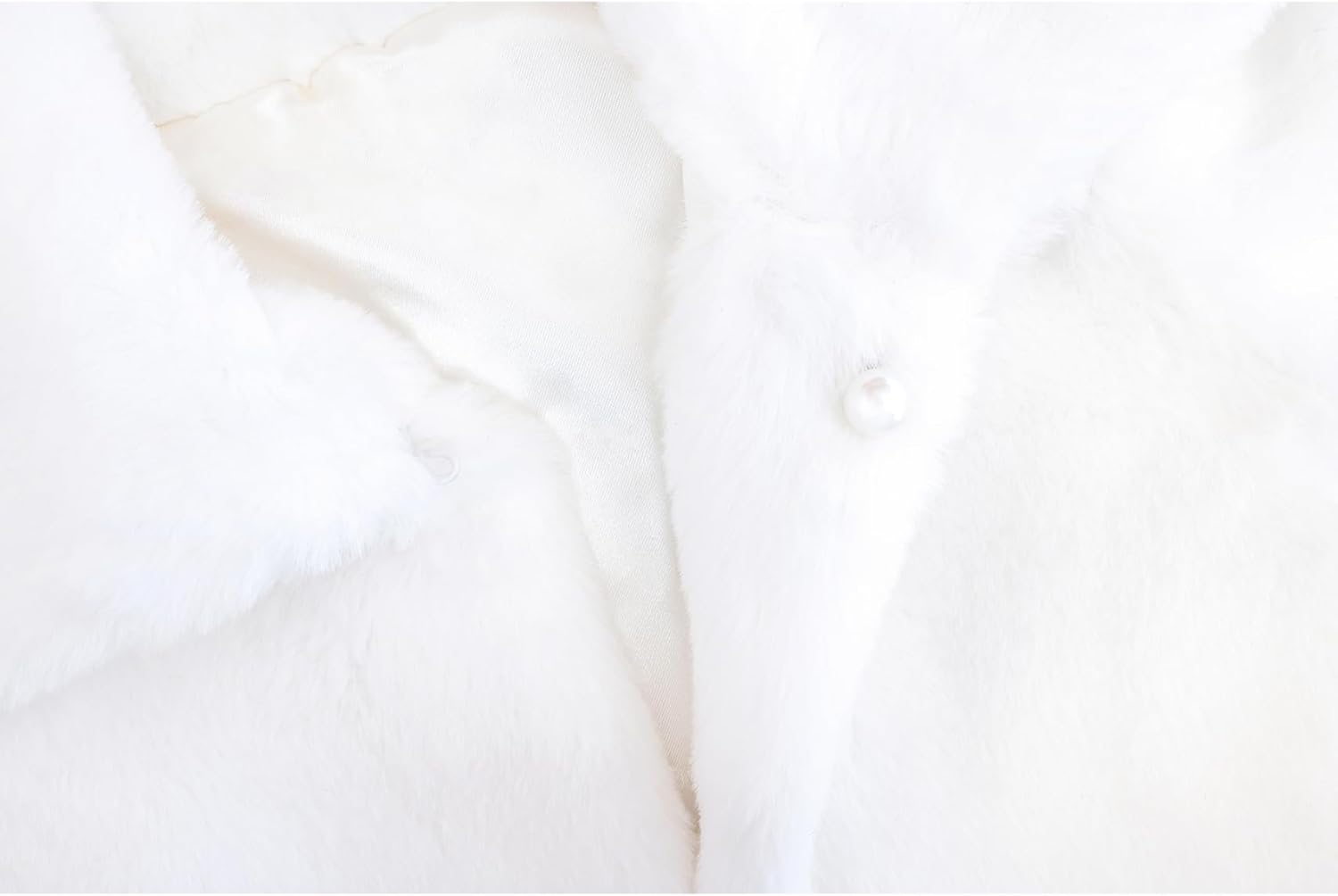 Lilax Girls Faux Fur Bolero Shrug Button Closure Cozy Dress Coat - Image 7