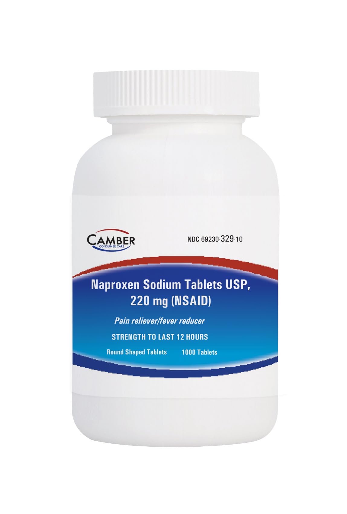 Camber Naproxen Sodium, 220 mg - Pain Reliever and Fever Reducer (1000 Count)