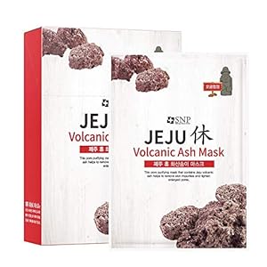 SNP-Jeju-Rest-Volcanic-Ash-Korean-Face-Sheet-Mask-Pore-Cleansing-Firming-for-All-Oily-Skin-Types-10-Sheets-Beauty-Facial-Masks-Skincare-for-Women-and-Men SNP - Jeju Rest Volcanic Ash Korean Face Sheet Mask - Pore Cleansing & Firming for All Oily Skin Types - 10 Sheets Beauty Facial Masks Skincare for Women and Men