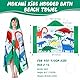 MOKANI Badeponcho Kinder Baumwolle | Super Weich & Saugfähig Handtuch Poncho | 50 x 30 Badetuch Strandponcho Kapuzenhandtuch für Mädchen Jungen Alter 3-12, Grüner Dinosaurier