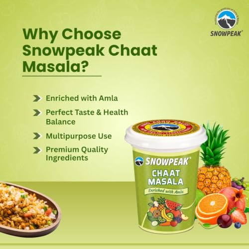 Image of Snowpeak Chaat Masala Enriched With Amla (100g Each (Pack of 4))