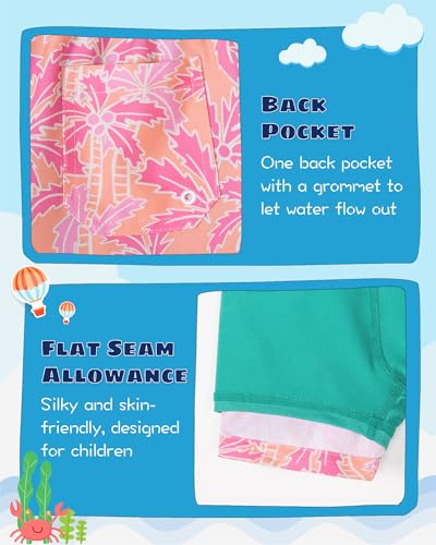 Image of SURF CUZ Boys Swim Trunks with Boxer Brief Liner Toddler Boy Stretch Swimsuit Shorts Quick Dry Swimming Trunks Bathing Suit