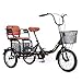 Produktbild Dreirad für Erwachsene, 16 Zoll, dreirädriges Fahrrad mit Einkaufskorb, Trike-Fahrrad, Fahrrad mit Rücksitz für Männer, Frauen, Senioren, Jugend