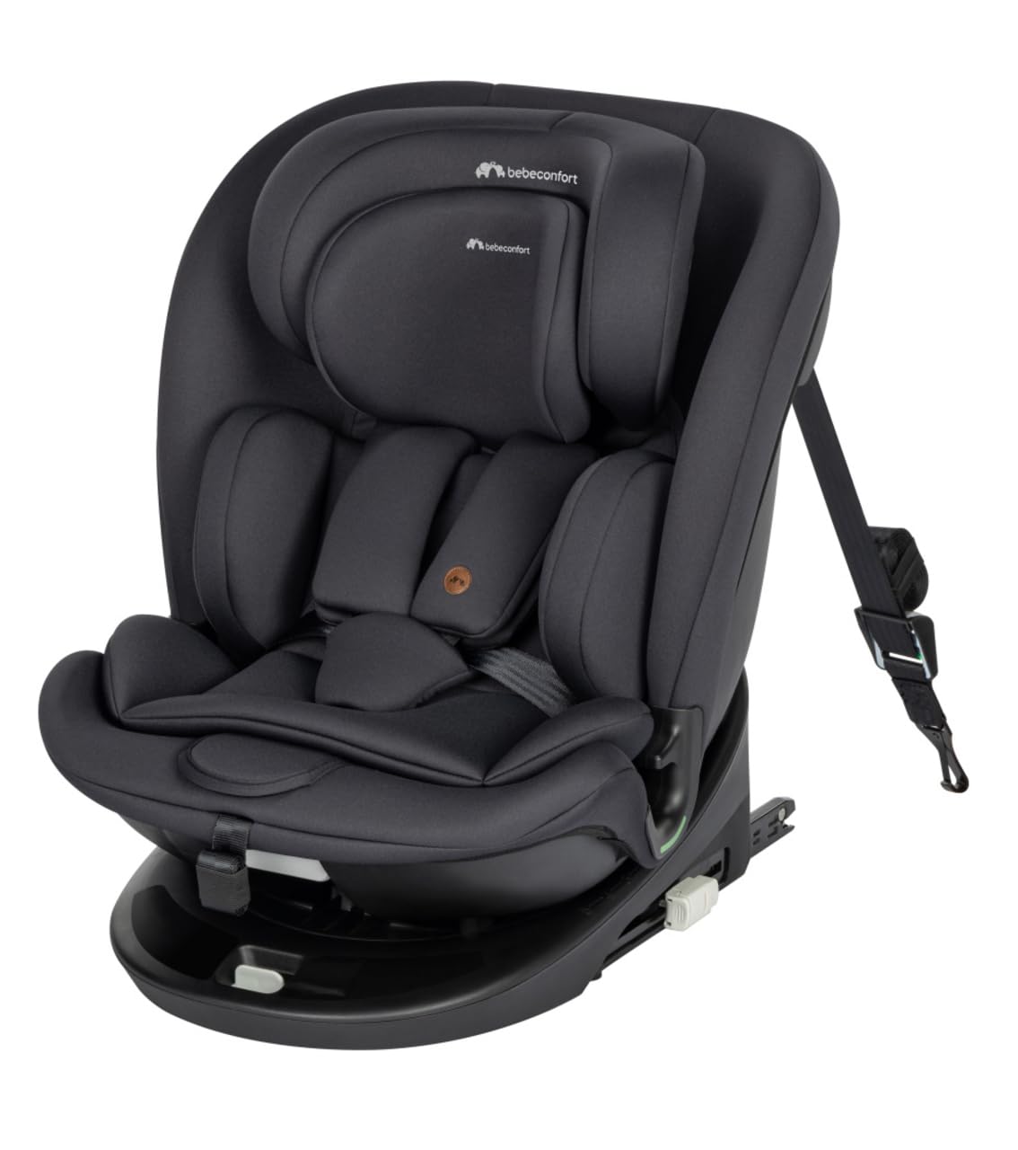 Bebeconfort Demeter 360 i-Size, Autositz 360 Drehbar, 0–12 Jahre, 40–150cm, ISOFIX Kindersitz, FlexiSpin-Drehung, 360°-Drehung, 6 Liegepositionen, 12 Kopfstützenpositionen, Mineral Black