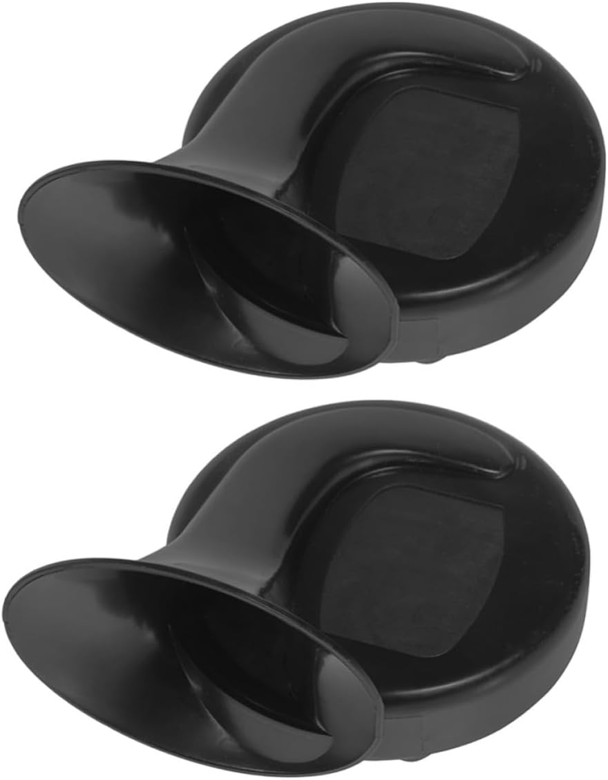 2pcs Motorcycle Snail Horn Black Plastic Loud Signal Pair