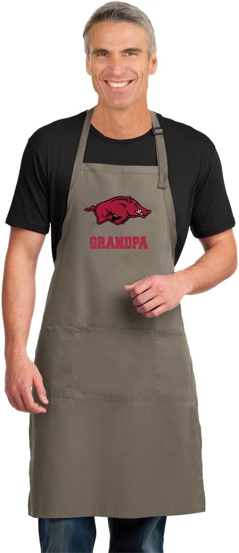 Broad Bay Arkansas Razorbacks Grandpa Apron LARGE Mens Womens University of Arkansas Grandpa Logo Gift Idea
