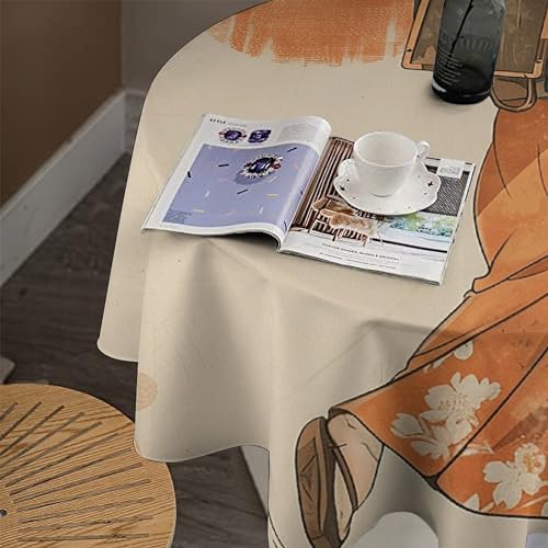Nappe imperméable ronde lavable pour protéger la table des taches de graisse - 8