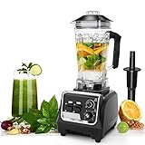 Professional Countertop Blender, Blender for kitchen Max 2200W High Power Home and Commercial Blender with Timer，Blender with Variable Speed for Frozen Fruit​, Crushing Ice, Veggies, Shakes and Smoothie 64 oz Container & 48000 RPM