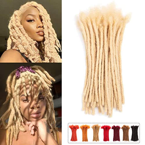 Teresa Small 0.4Cm And Medium 0.8Cm 100% Human Hair Dreadlock Extensions For Men/Women/Kids Full Hand-Made Permanent Loc Extensions Human Hair Bundles Can Be Dyed And Bleached,From Jiajia Hair(8 Inch-40Strands,0.4Cm Blonde Color,#613) #TOP18