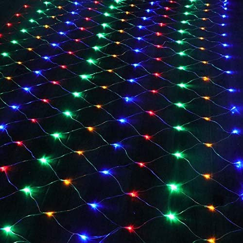 Outdoor Christams Garden Fairy NET Lights, 120 Bulbs, 1.5M X 2M (5X7Ft), 8 Modes, 8 Hour Timer, Mains Powered (Multi Colours)