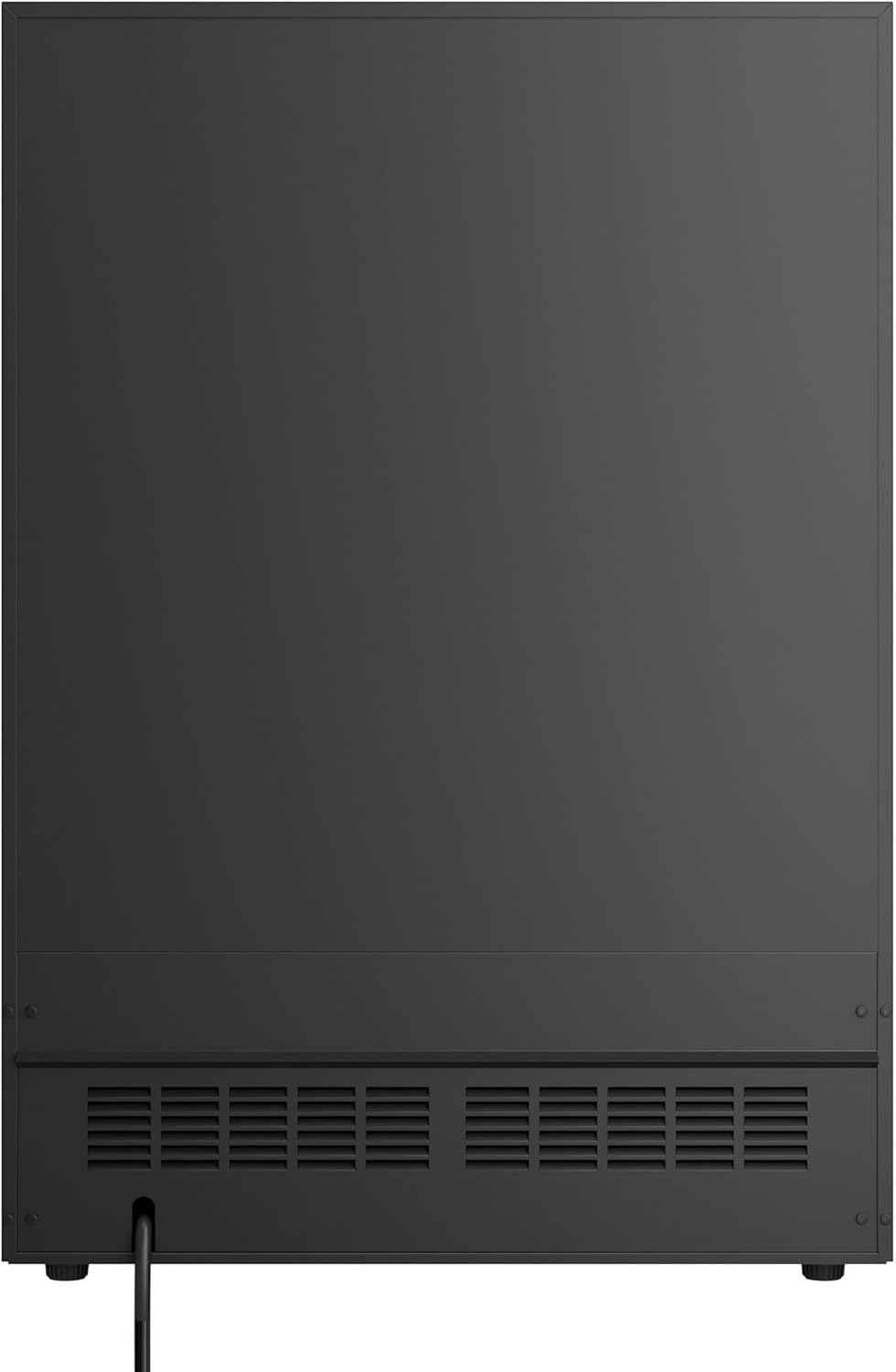 Pada view of the EdgeStar CBR1501SLD Beverage Cooler, showing the power cord and bottom ventilation.