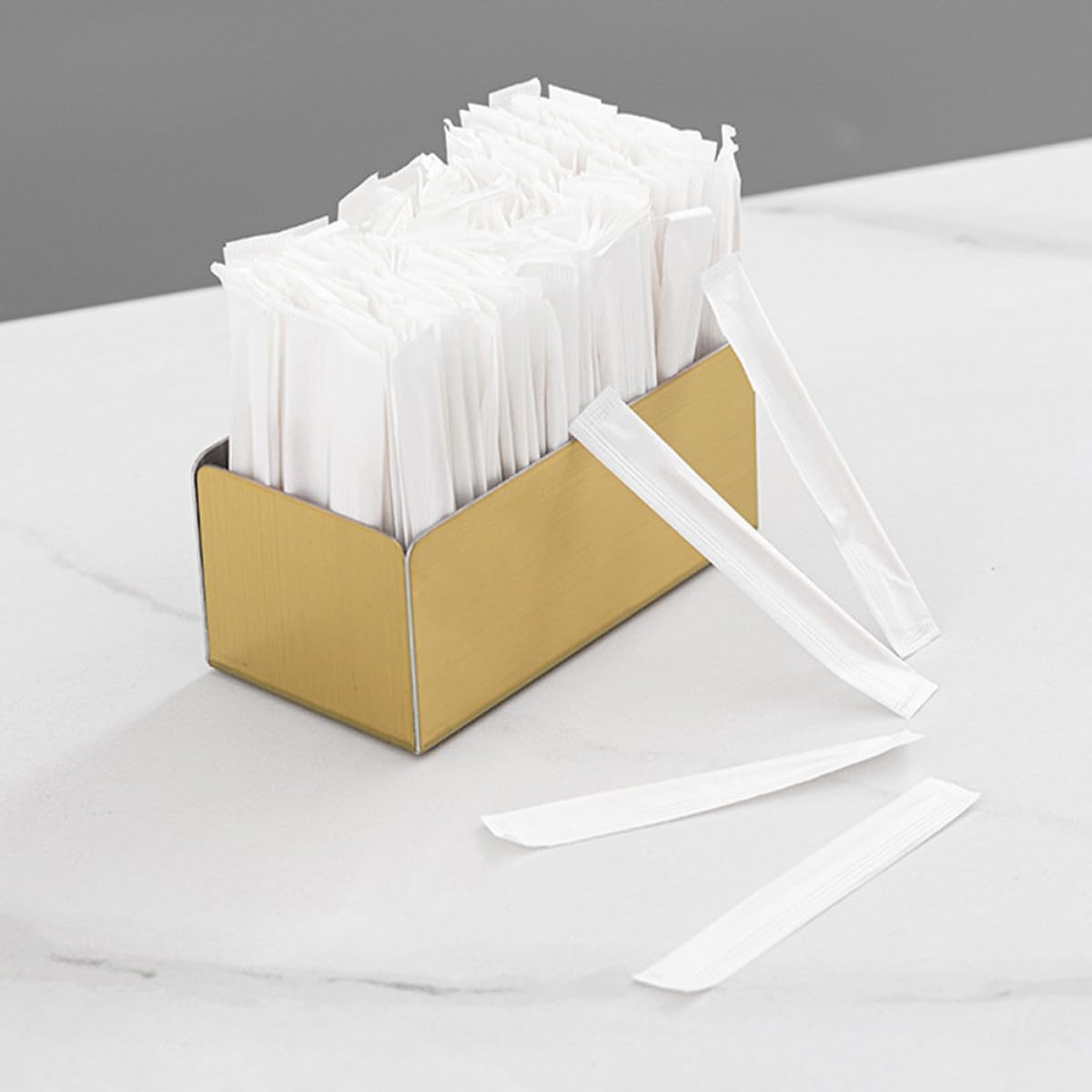 Stainless Steel Coffee Bar Organizer Xmas Sugar Packet Holder