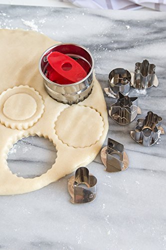 Fox Run, 2.5 X 2.5 X 1.75 Inches, Linzer Cookie Cutter Set, Stainless Steel, 6-Piece #TOP3