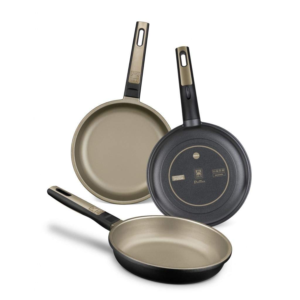 BRA Terra – Padella, in Alluminio Pressofuso, con rivestimento antiaderente Teflon Select 24 cm