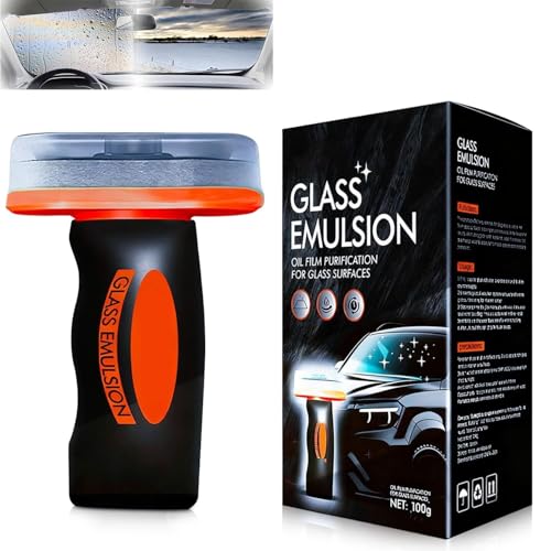Hand-Held Glass Emulsion Cleaner Car Glass Oil Film Cleaning Brush Ölabweisende Folie für Autoscheiben Windschutzscheiben Reiniger für Windschutzscheiben zur einfachen Verbesserung von Klarheit