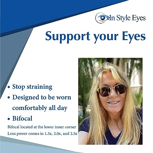 In Style Eyes Aura Rectangular Polarized Bifocal Sunglasses - Reading Sunglasses - Polycarbonate Lens2