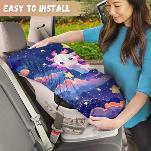 Image of XYZCANDO Axolotl Print Baby Car Seat Cover Cartoon Summer Carseat Cover Protect from Sun /Hot Days UV Rays Protective Baby Car Seating Sun Shade Cover for Travel Car Accessories 2025