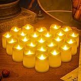RENDIN Velas LED - 24PCS Velas Electricas Sin llama, Velas de Vacaciones, Hogar,Boda,Mesa, Decoraciones de Halloween...