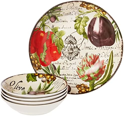Certified International Corp Certified International Botanical Veggies Pasta Set, Multicolored, 5 Piece