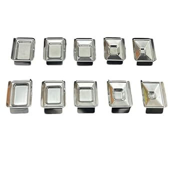 Stainless Steel Embedding Mold Base, Tissue Embedding Bottom Mold for Paraffin Sectioning, Reusable Pathology Sample Embedding Frame (15 * 15 * 9mm *5pcs)