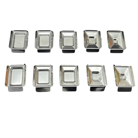 Stainless Steel Embedding Mold Base, Tissue Embedding Bottom Mold for Paraffin Sectioning, Reusable Pathology Sample Embedding Frame (15 * 15 * 9mm *5pcs)