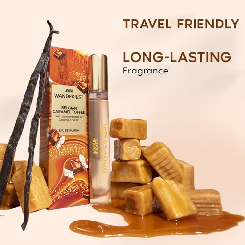 Image of Nykaa Wanderlust Belgian Caramel Toffee Eau De Parfum I Travel size, mini Perfume for Women - 16 ml I Caramel & Vanilla Perfume | Long-Lasting, Travel‐Friendly, Vegan,Paraben‐Free, IFRA Certified