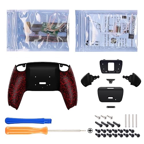 Kit de remappage pour ps5 manette avec 2 palettes arrière programmables rouge