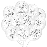 🎈【60 Taufballons gesetzt】60 12-Zoll-Ballons. Es gibt zwei Arten: Die Luftballons sind mit Tauben und Kreuzen bedruckt. Gute Luftballons zum Verzieren des Abendmahls!
