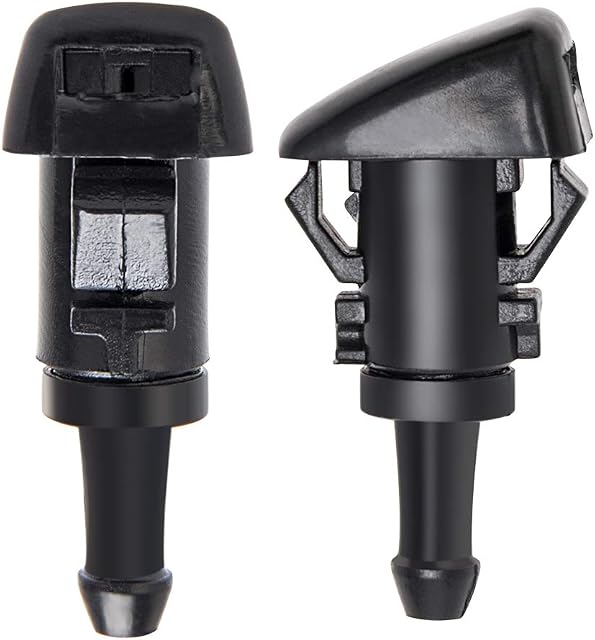 CarBole Front Windscreen Washer Pump: 2 PCS Windshield Washing System Wiper Sprayer Nozzle Jets Replacement