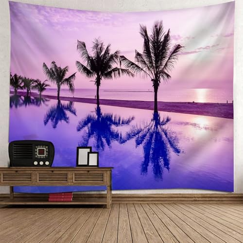 Tenture murale 140x210cm tapisserie paysage mer déco chambre adulte