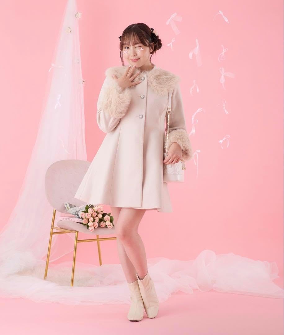 レア?!Angelic Pretty フェイクファーコート ショート丈 フェイク