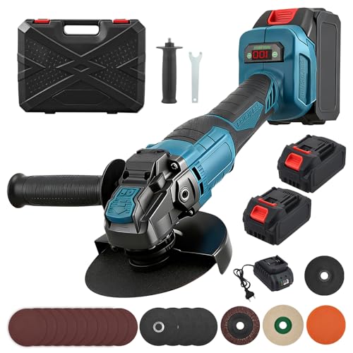 Acemora Smerigliatrice Angolare a Batteria, Smerigliatrice a Batteria Senza Fili,