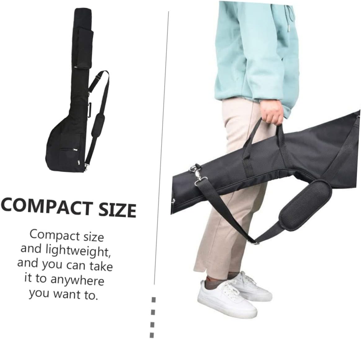 Portable Foldable Golf Club Carrier Bag Wear-Resistant Nylon Single Shoulder Design for Outdoor Golfing and Driving Range 1 Piece