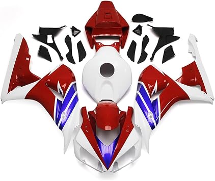 Fairings Bodywork for 2006 2007 Honda CBR1000RR - Blue White Red | Premium Durable ABS Plastic,Injection Molded ,3-Layer UV Clear Coat,Pre-Drilled Easy Install,Scratch & Impact Resistant