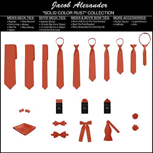 Image of Jacob Alexander Men's Pocket Square Solid Color Handkerchief