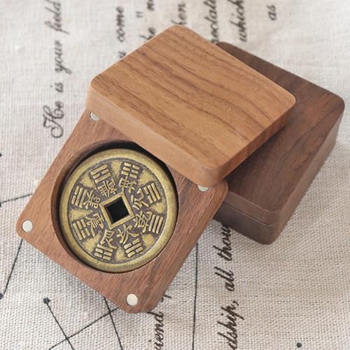 Caja para Monedas de Madera de Nogal para Exhibición miniatura 2
