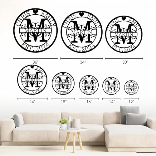 Personalized Metal Name Signs, Split Letter Monogram Wall Decor, Custom Last Name Sign, Family Name Sign for Outdoor, Personalized Wedding Gift, Garden Decor, Metal Wall Art, Housewarming Gift - Image 5